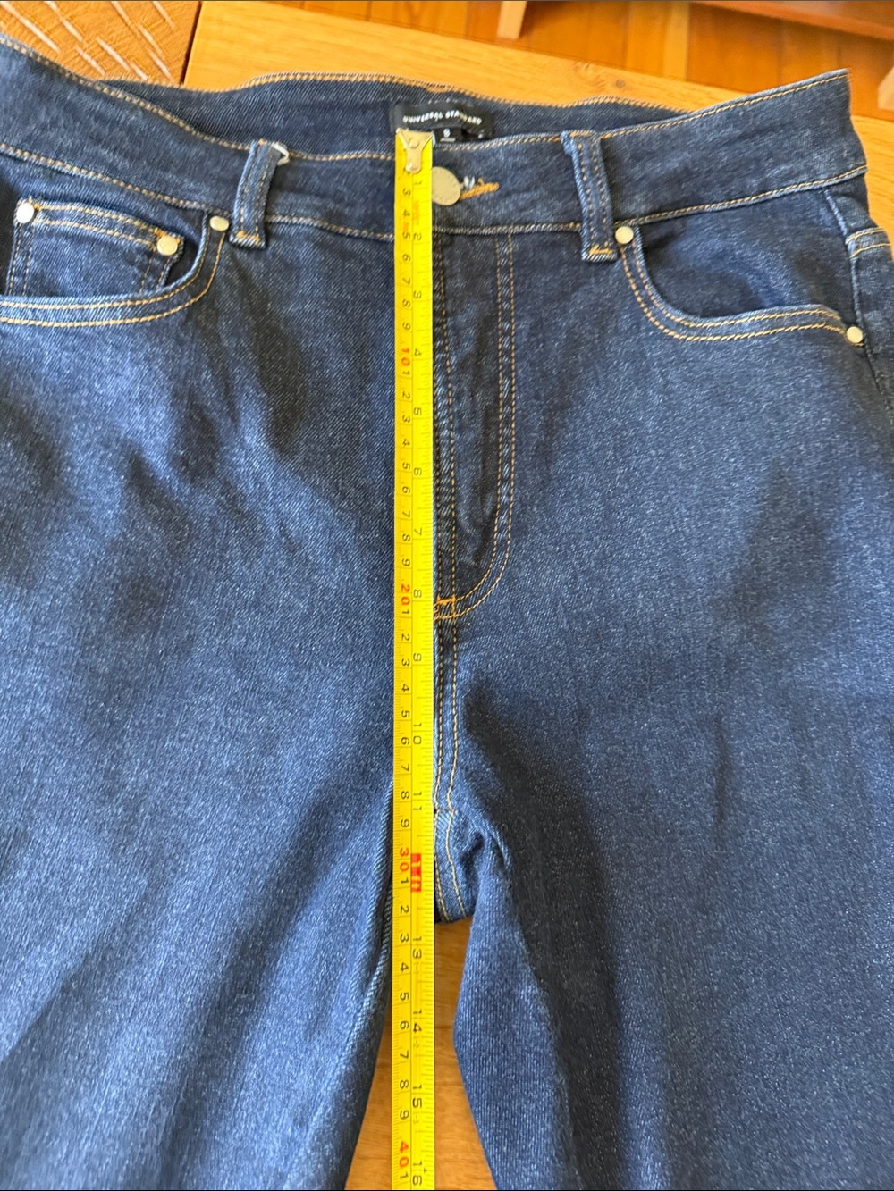 Universal Standard High-waist Dark Indigo Straight Jeans with Cuff - Picture 14 of 16